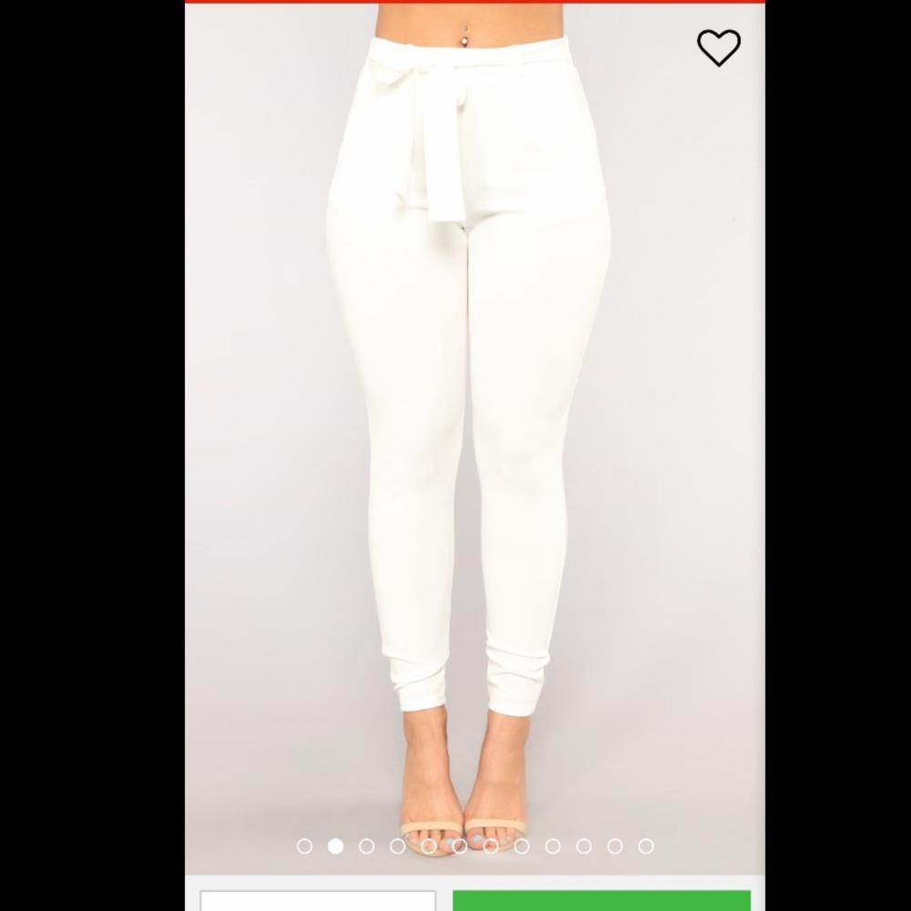 Fashion Nova High Rise Tie Waist Pants